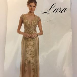 Beaded Slim Gown by Lara Designs